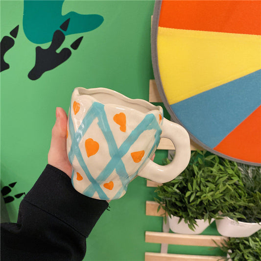 Irregular Hand-painted Mug
