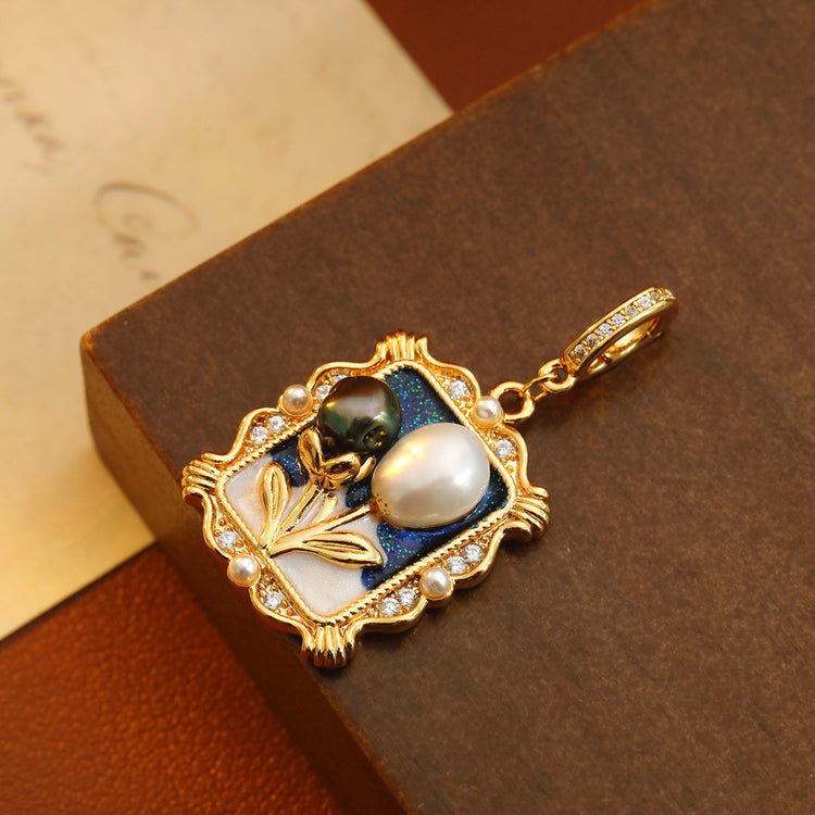 Pearl Flower Necklace Pendants