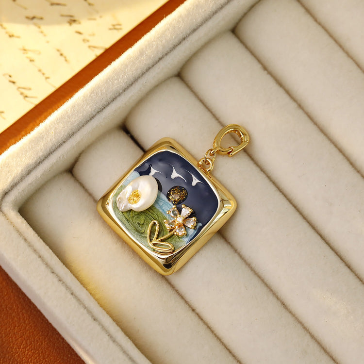 Pearl Flower Necklace Pendants