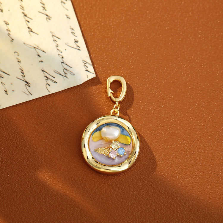 Pearl Flower Necklace Pendants