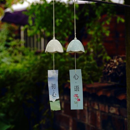 Wind Chimes Orchid Ceramic Ornaments