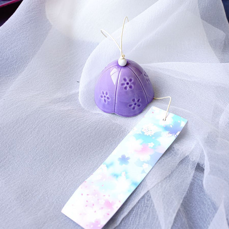 Wind Chimes Orchid Ceramic Ornaments