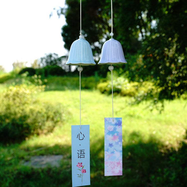 Wind Chimes Orchid Ceramic Ornaments