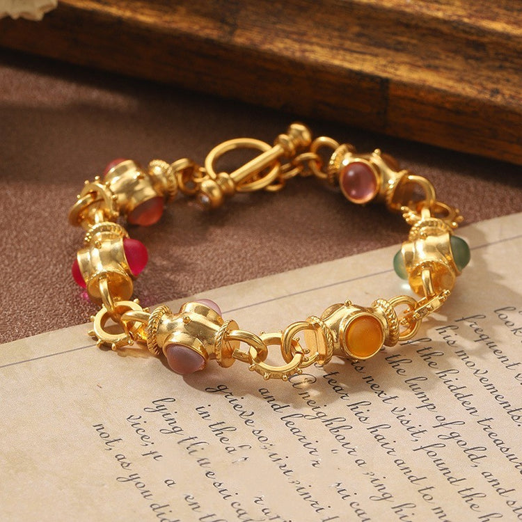 Ethereal Glazed Geometric Bracelet