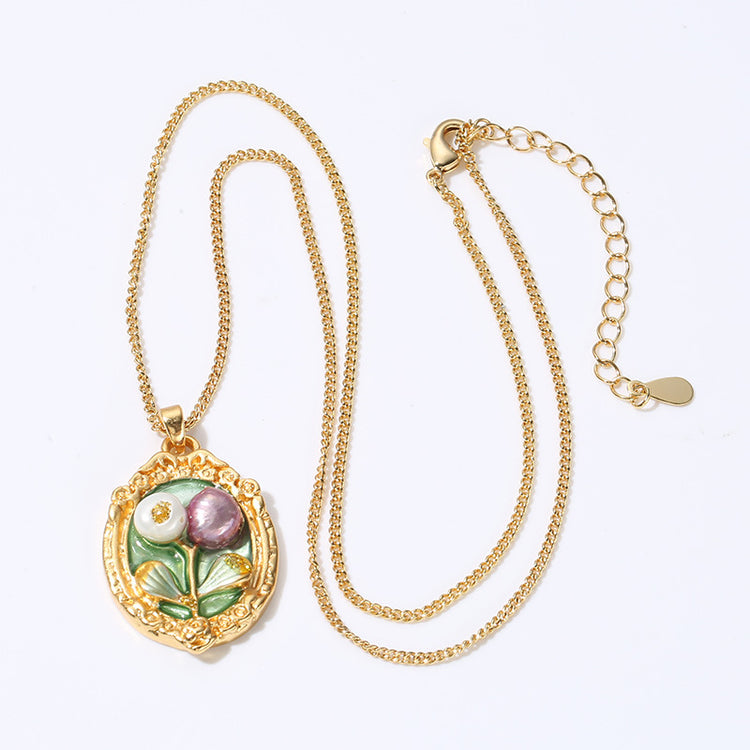 Jardin Monet Pearl Pendant Necklace