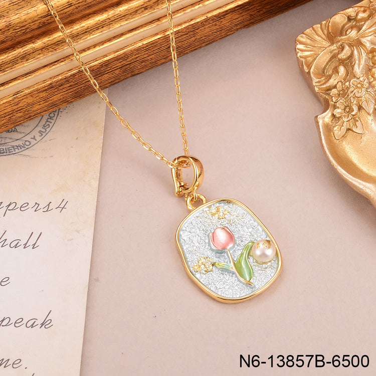 Jardin Monet Pearl Pendant Necklace