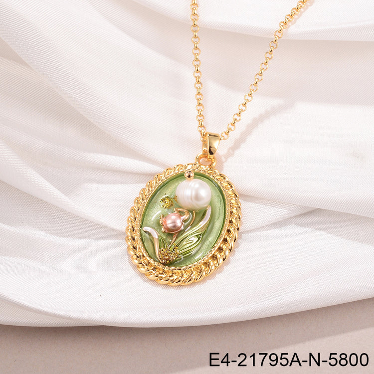 Jardin Monet Pearl Pendant Necklace